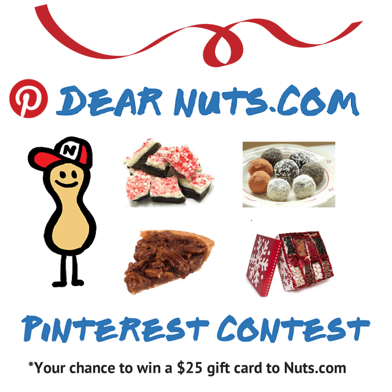 Dear Nuts.com Pinterest contest graphic