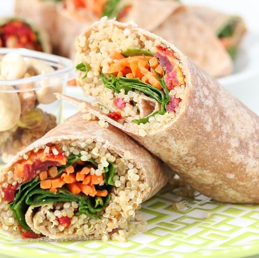 Quinoa Veggie Wrap Recipe {Vegan}