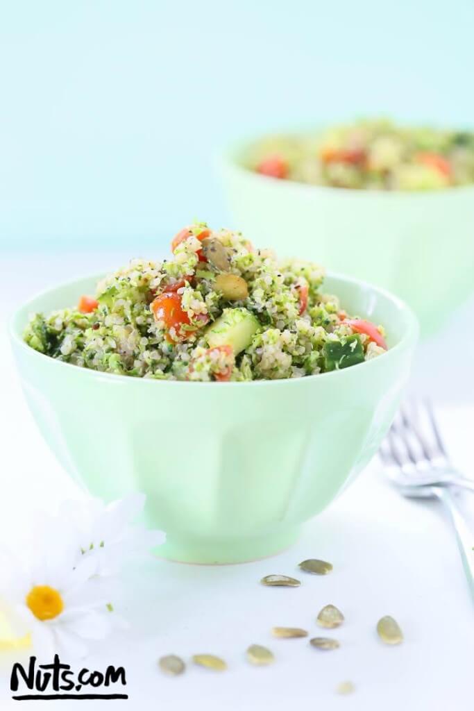 Broccoli Quinoa Salad Recipe Gluten-Free - The Nutty Scoop from Nuts.com
