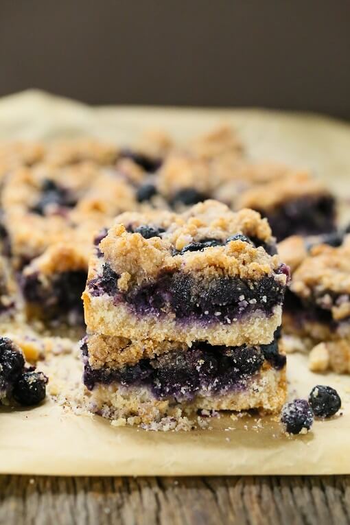 Blueberry Crumb Bars Recipe {Gluten-Free, Vegan}