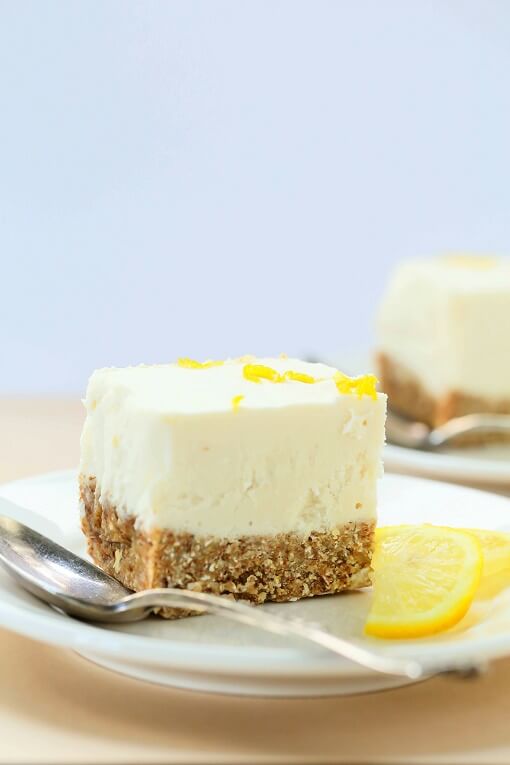 No Bake Lemon Cheesecake Recipe {Gluten-Free, Vegan}