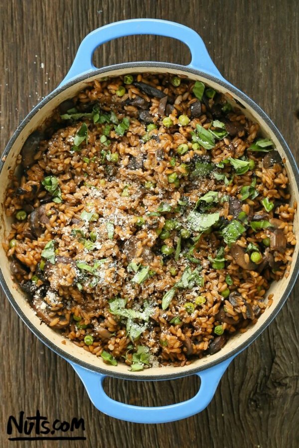 Farro Risotto with Mushrooms Recipe The Nutty Scoop from