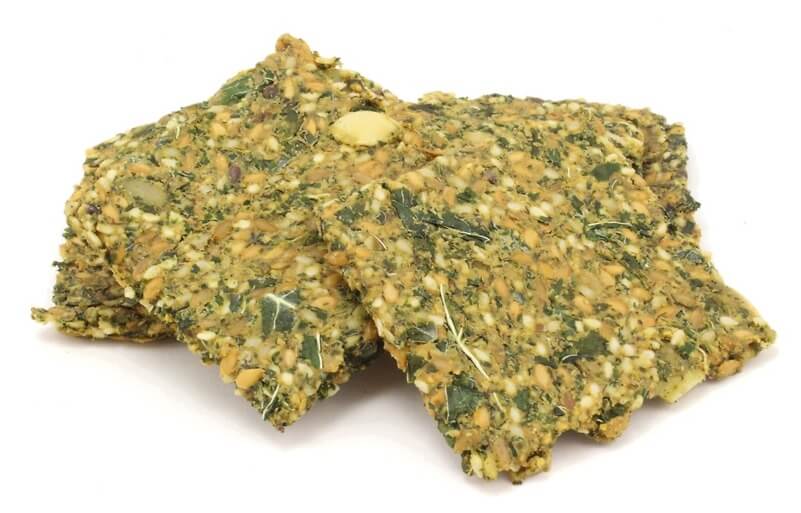 Vegan Cheese Dill Kale Crackers