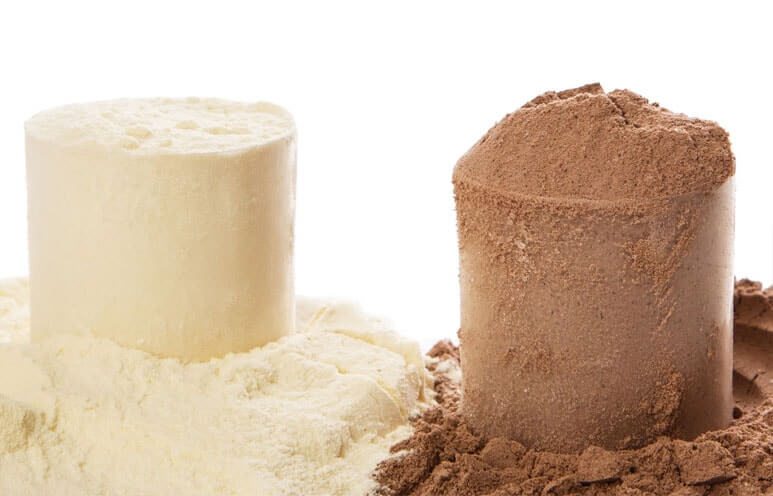 Two types of protein powder or just two different colors: you be the judge.